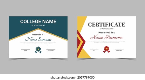 Certificate of Appreciation template, certificate of achievement, awards diploma template