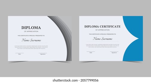 Certificate of Appreciation template, certificate of achievement, awards diploma template