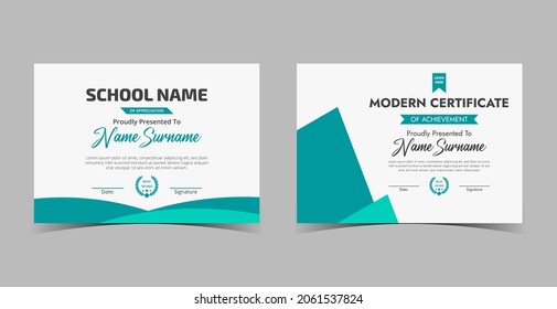 Plantilla de certificado de apreciación, certificado de logro, plantilla de diploma de diploma