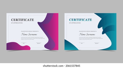 Plantilla de certificado de apreciación, certificado de logro, plantilla de diploma de diploma