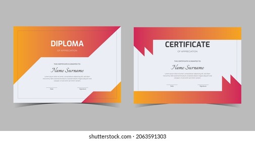 Certificate of Appreciation template, certificate of achievement, awards diploma template