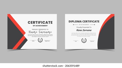 Certificate of Appreciation template, certificate of achievement, awards diploma template 
