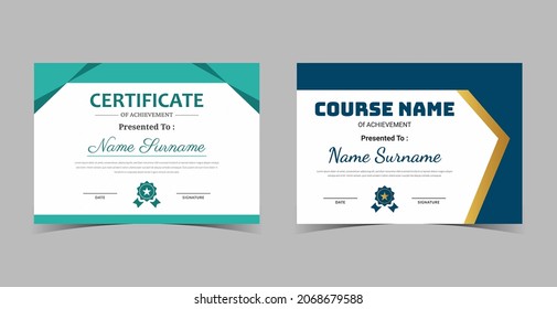 Plantilla de certificado de apreciación, certificado de logro, plantilla de diploma de diploma