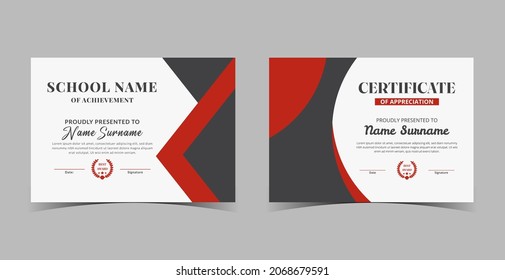 Certificate of Appreciation template, certificate of achievement, awards diploma template