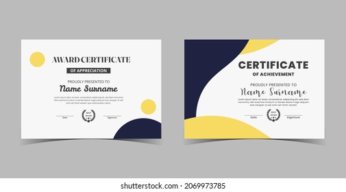 Certificate of Appreciation template, certificate of achievement, awards diploma template