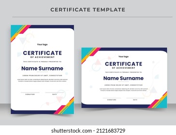 Certificate of Appreciation template, Certificate of achievement, awards diploma