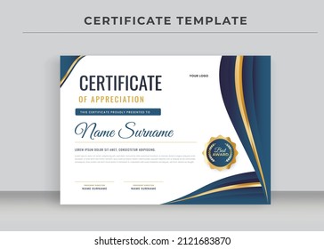 Certificate of Appreciation template, Certificate of achievement, awards diploma