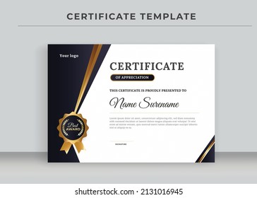 Certificate of Appreciation template, Certificate of achievement, awards diploma