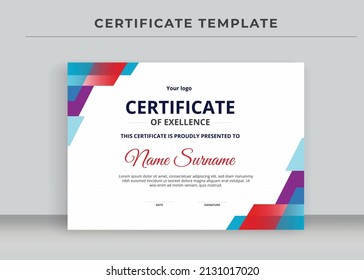 Certificate of Appreciation template, Certificate of achievement, awards diploma