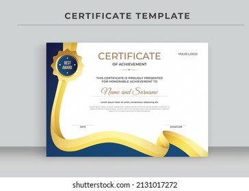 Certificate of Appreciation template, Certificate of achievement, awards diploma