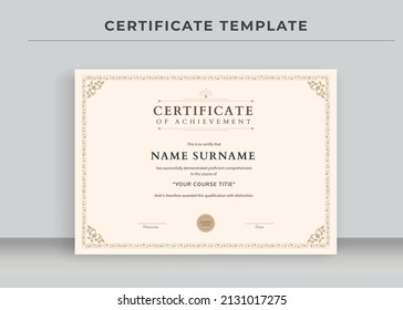 Certificate of Appreciation template, Certificate of achievement, awards diploma