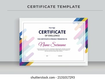 Certificate of Appreciation template, Certificate of achievement, awards diploma