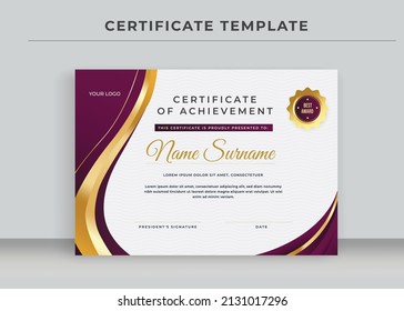 Certificate of Appreciation template, Certificate of achievement, awards diploma