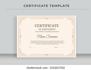 Plantilla de certificado de apreciación, Certificado de logro, diploma de adjudicación