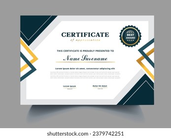 Certificate of Appreciation template, certificate of achievement, awards diploma template