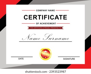 Certificate of Appreciation template, Certificate of achievement, awards diploma