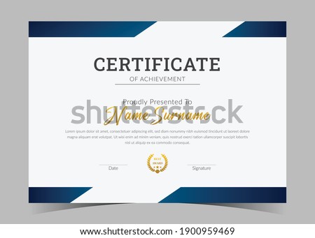 Certificate of Appreciation template, certificate of achievement, awards diploma template