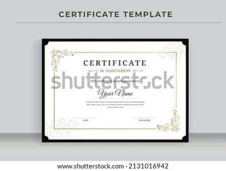 Certificate of Appreciation template, Certificate of achievement, awards diploma