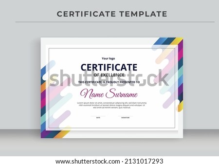 Certificate of Appreciation template, Certificate of achievement, awards diploma