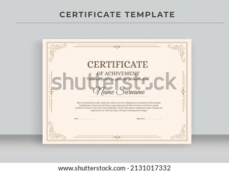 Certificate of Appreciation template, Certificate of achievement, awards diploma
