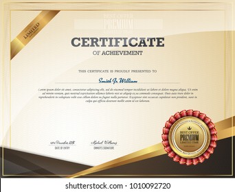 Certificate of Appreciation template. Classical style. Retro design.