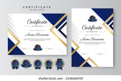 Certificate of appreciation template with clean elegant vector border design for multi-purpose business or education needs