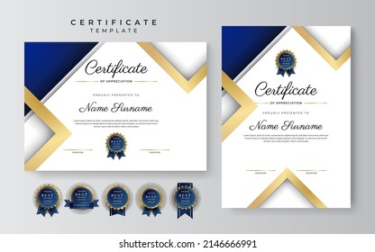 Certificate Appreciation Template Clean Elegant Vector Stock Vector ...