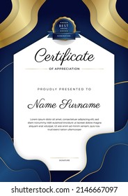 Certificate Appreciation Template Clean Elegant Vector Stock Vector ...