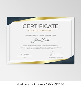 Certificate of appreciation template, Clean modern certificate with simple vector design. Certificate border template with luxury and modern illustration. 