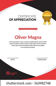 Certificate of Appreciation template. Cool geometric design. Layered eps10 vector.