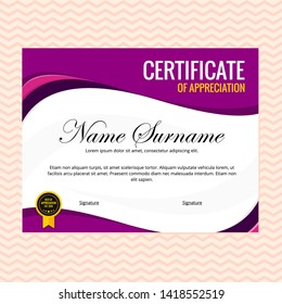Certificate of Appreciation Template Design
