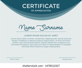Certificate of appreciation template design