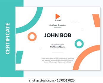 Certificate of appreciation template design. Elegant business diploma layout for training graduation or course completion. Certificate template. Award diploma design blank.