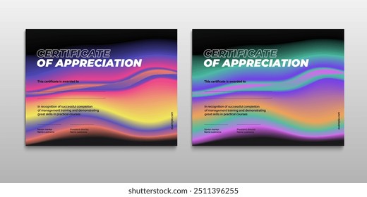 Certificate of appreciation template design. Elegant business diploma layout for training graduation or course completion. Vector background illustration.