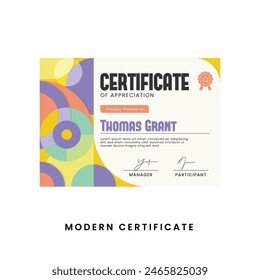 Certificado de Plantilla de Apreciación Diseño Post.