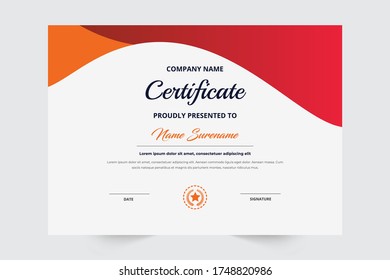 Certificado de diploma de modelo de certificado de apreciación 