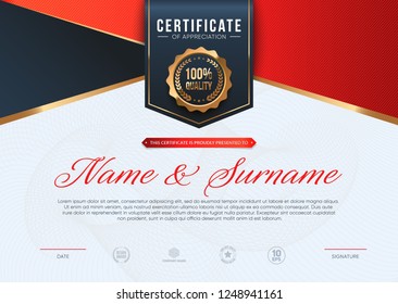 Certificate of Appreciation template. Eps10 vector.