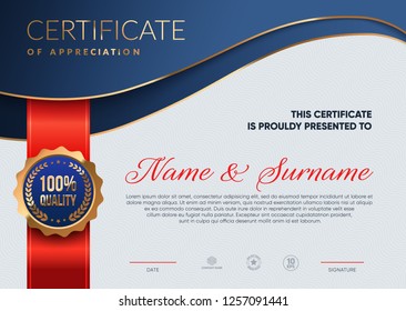 Certificate of Appreciation template. Eps10 vector.