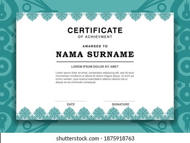 certificate of appreciation template with geometric style modern. Illustration.