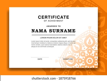 certificate of appreciation template with geometric style modern. Illustration.