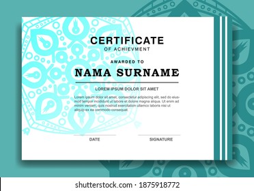 certificate of appreciation template with geometric style modern. Illustration.