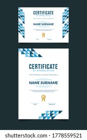 Certificate of Appreciation Template with Modern Abstract Style