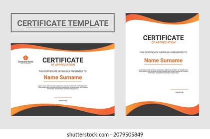Certificate of appreciation template. Modern Certificate Template Vector Design