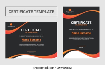 Certificate of appreciation template. Modern Certificate Template Vector Design
