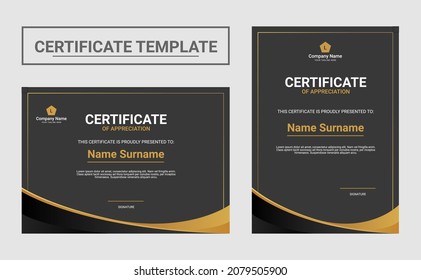 Certificate of appreciation template. Modern Certificate Template Vector Design