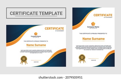 Certificate of appreciation template. Modern Certificate Template Vector Design