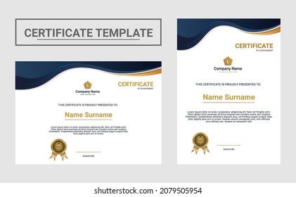 Certificate of appreciation template. Modern Certificate Template Vector Design
