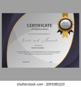 Certificate of Appreciation template vector illustration