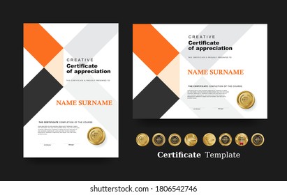 Certificate of appreciation template and vector Luxury premium badges design.