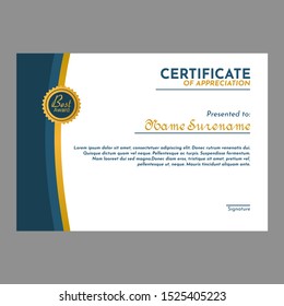 certificate of appreciation template vektor